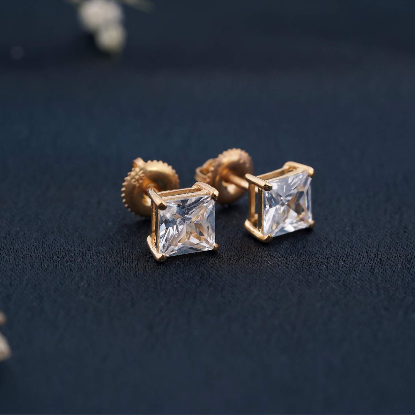 Golden Princess Tiny Stud Earrings