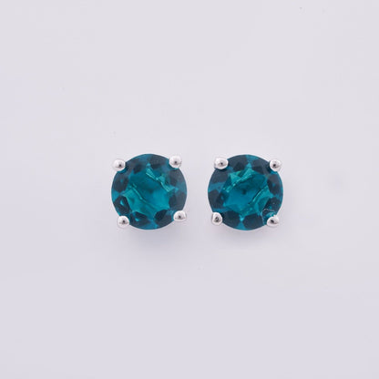 Silver London Blue Memorable Stud Earrings