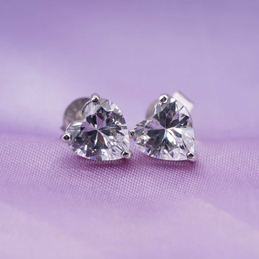 Heart Shape Diamond Stud