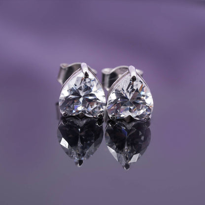 Heart Shape Diamond Stud