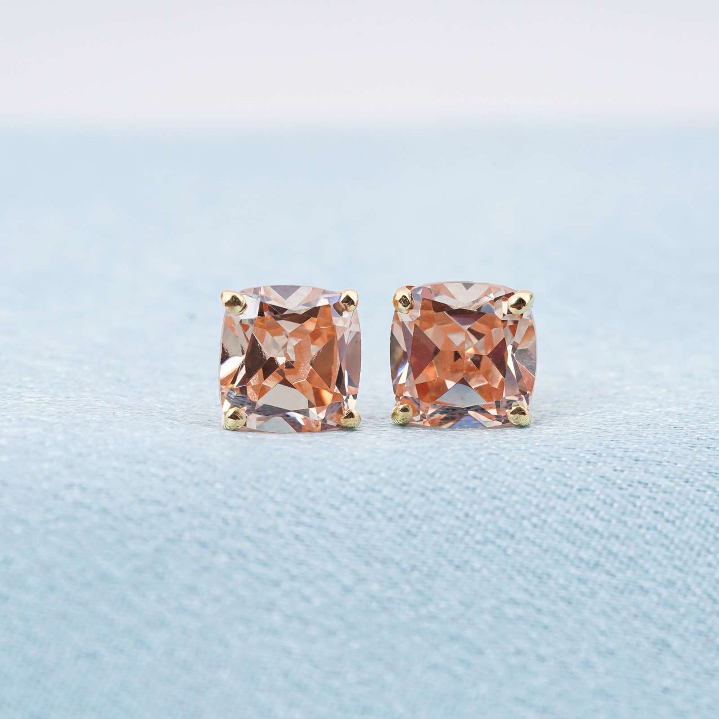 Rose Gold Champaign Stud Earrings