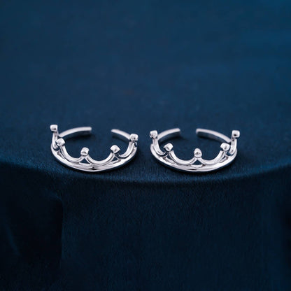 Silver Crown Toe Rings For Women