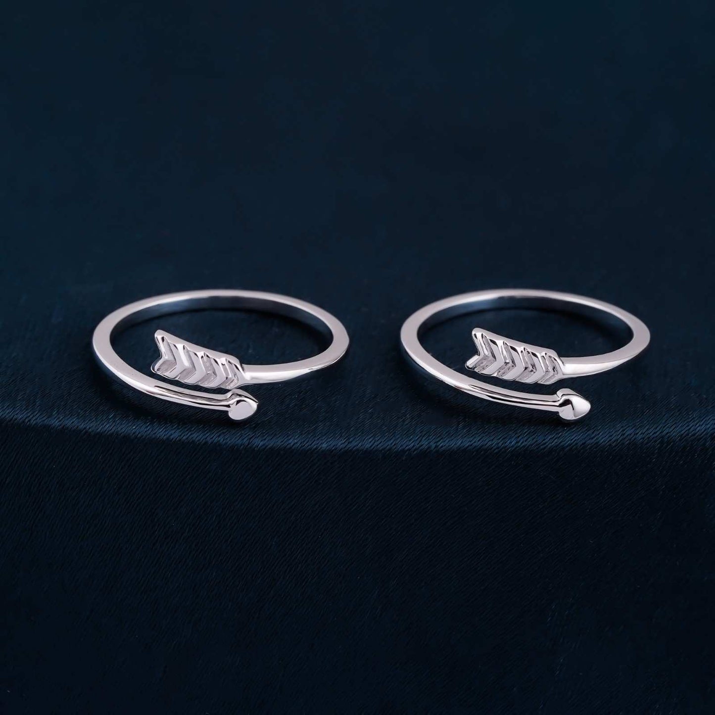 Silver Arrow Toe Rings for Women