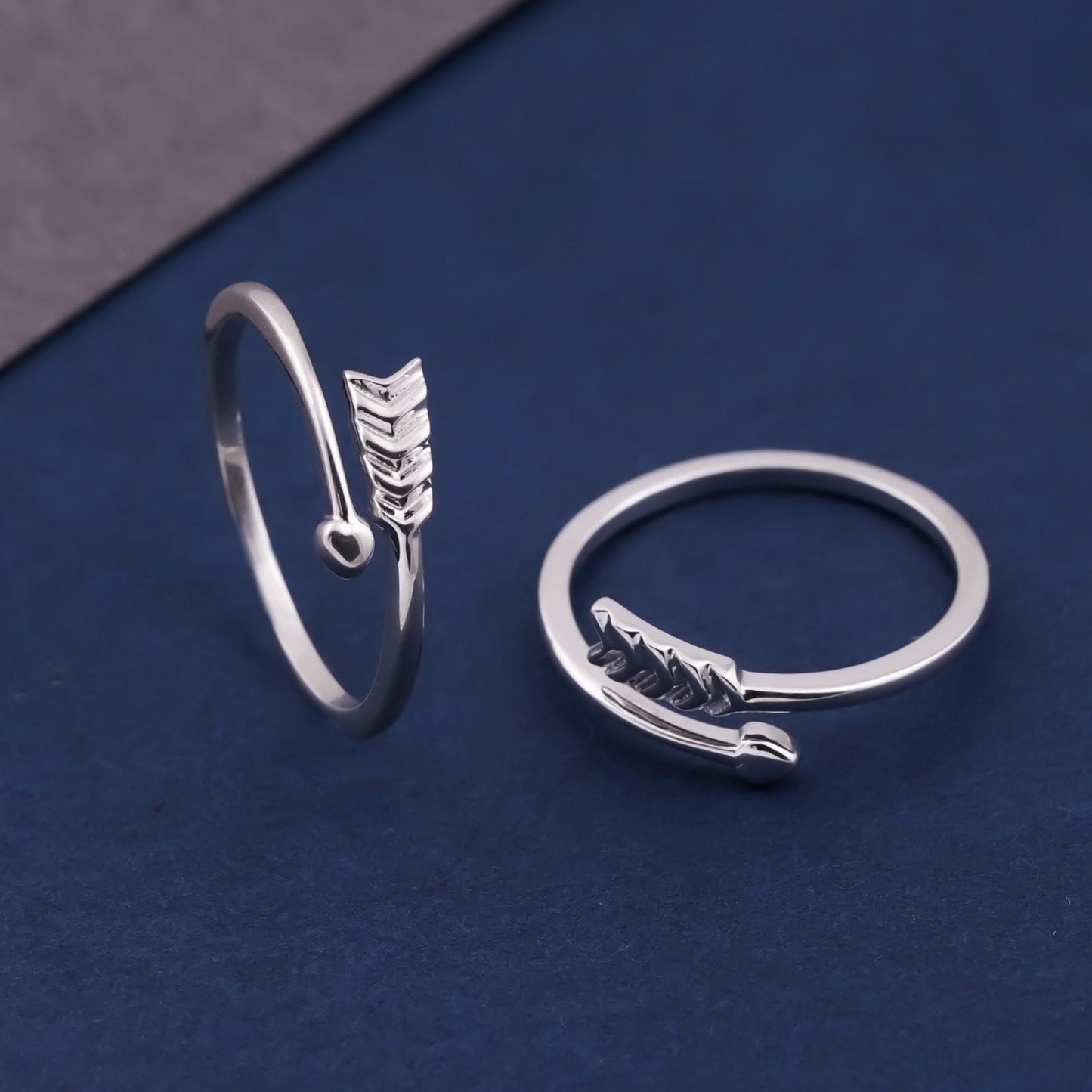 Silver Arrow Toe Rings for Women