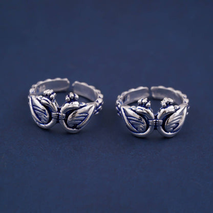 Silver Swans Toe Rings For Women