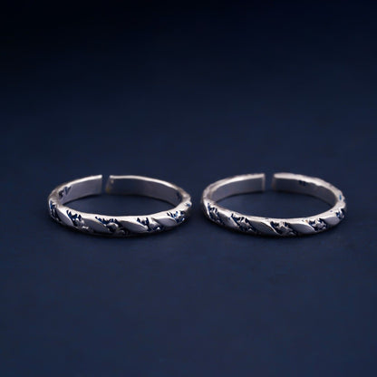 Silver Vintage Toe Rings For women