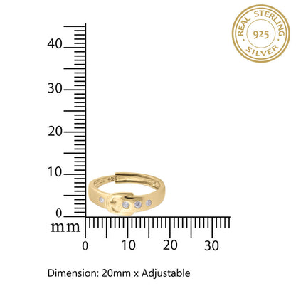 Golden Belt Style Promise Ring For Men